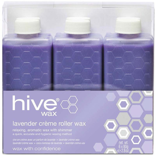 Lavender Shimmer Creme Wax for roller by Hive x 6 - 80g