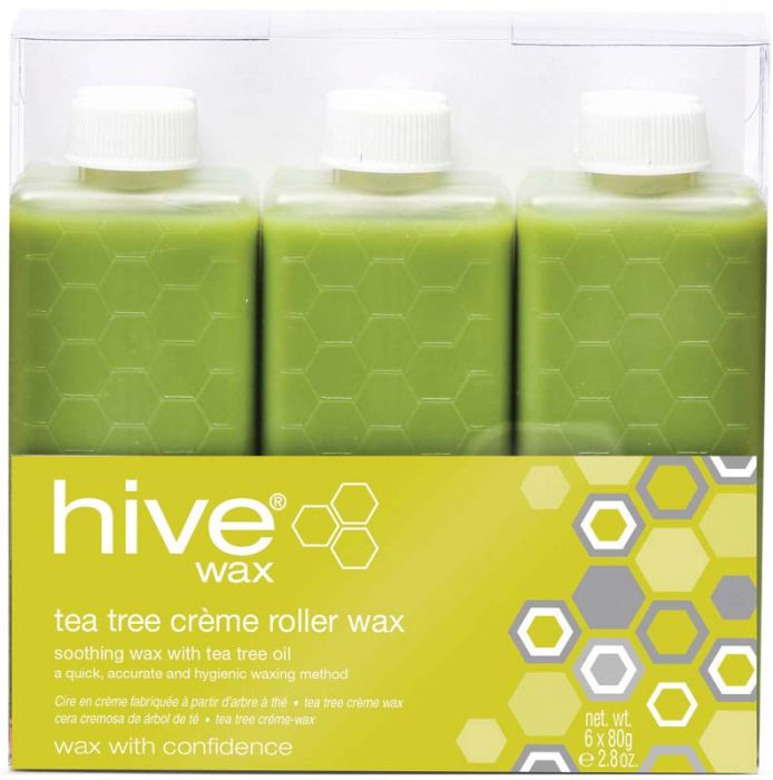 Tea Tree Creme Wax for rollers by Hive x 6 - 80g