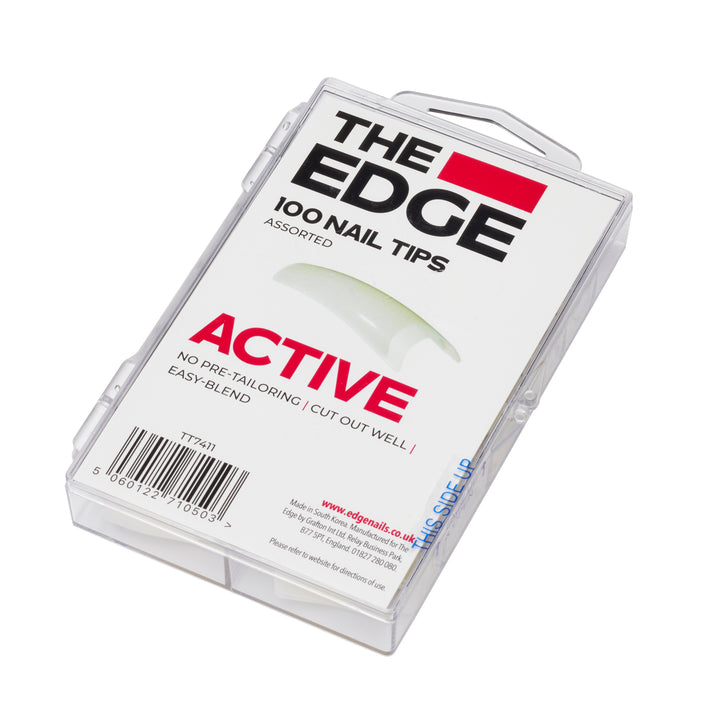 Edge Nails Active Natural Half well nail tips – additional product image at Galaxy Nails