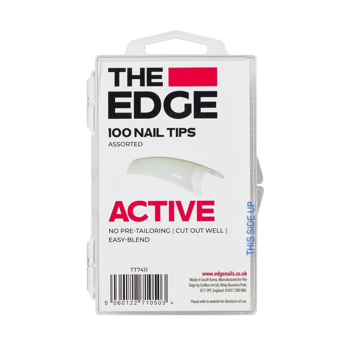 Edge Nails Active Natural Half well nail tips – additional product image at Galaxy Nails