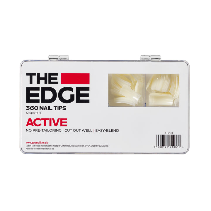 Edge Nails Active Natural Half well nail tips – product image at Galaxy Nails