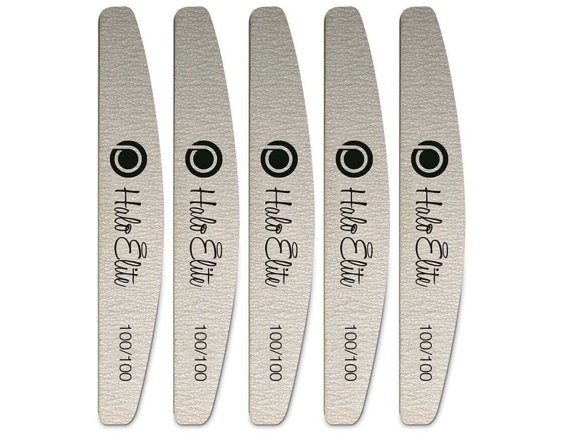 Halo Elite Half-Moon Zebra Files 100/100 - 5 pack – product image at Galaxy Nails