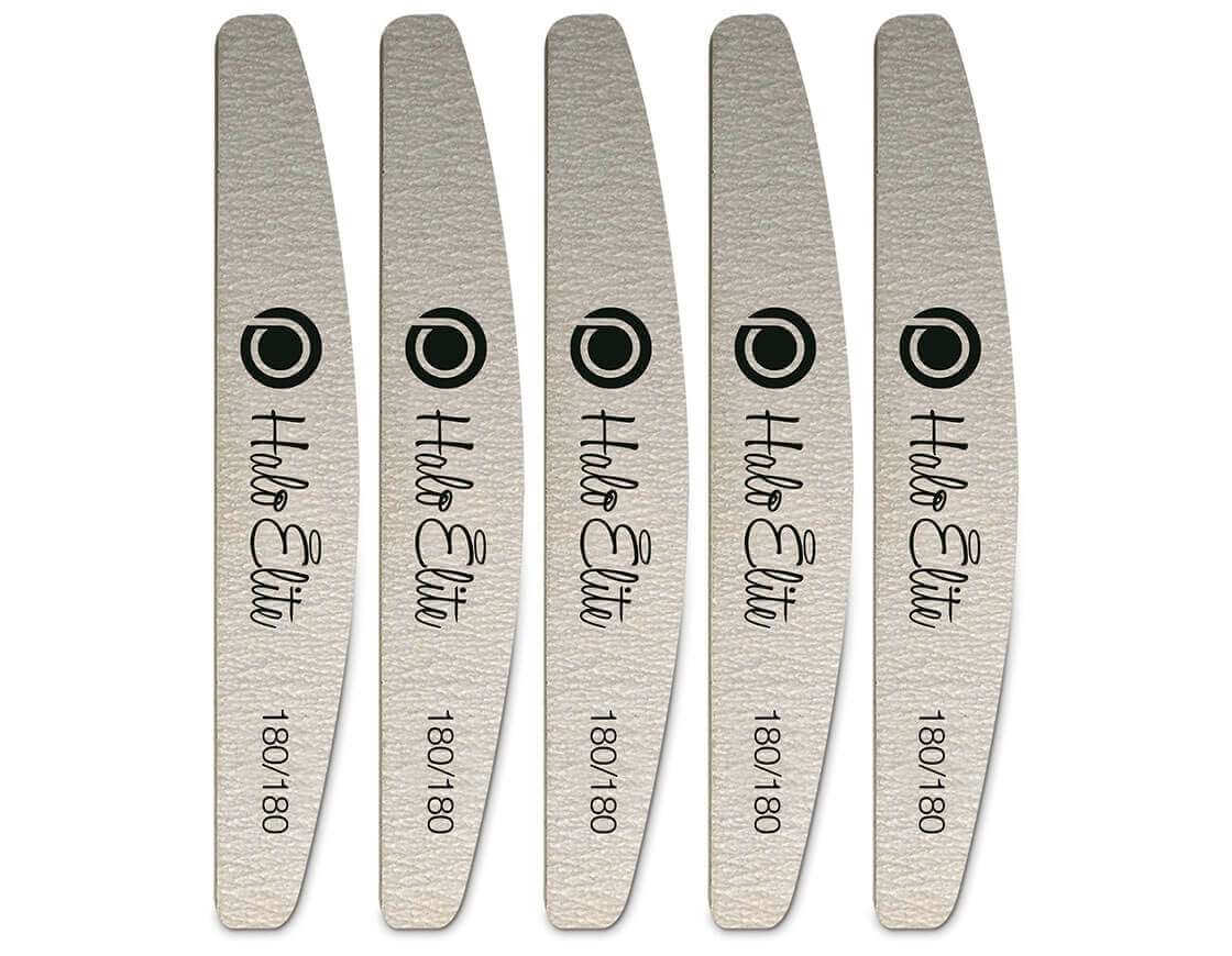 Halo Elite Half-Moon Zebra Files 180/180 - 5 pack – product image at Galaxy Nails