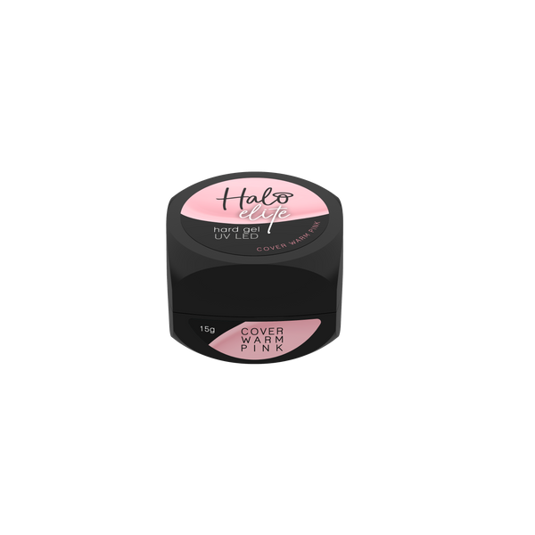 Halo Elite Hard Gel Sheer Warm Pink 15g – product image at Galaxy Nails