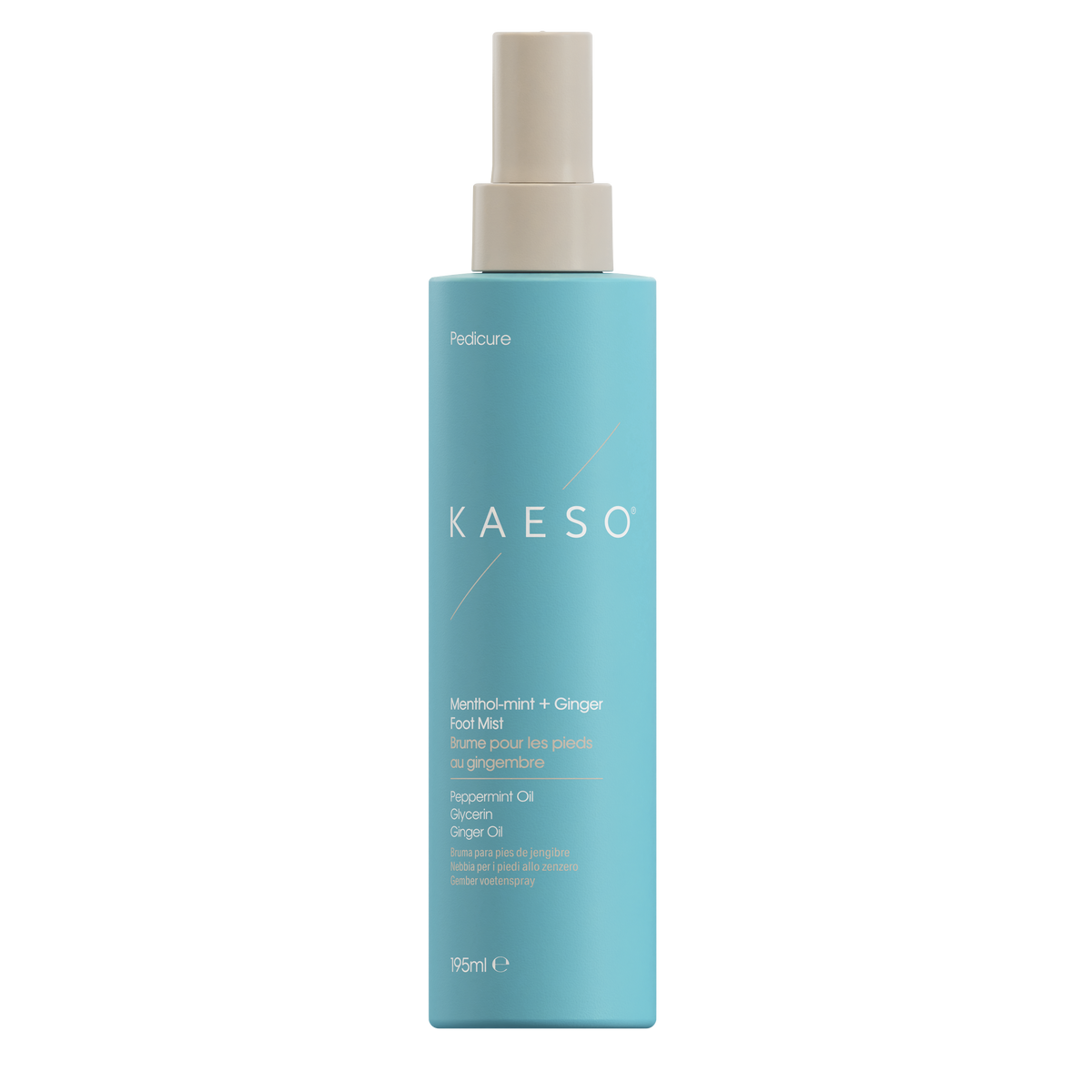 Kaeso Beauty Pedicure Menthol-Mint and Ginger Foot Mist Spray - 195ml