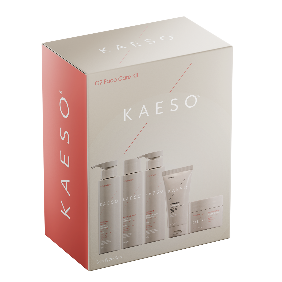 Kaeso 02 Rebalancing Facial Kit With Nasturtium And Witch 5 Piece Gift Set
