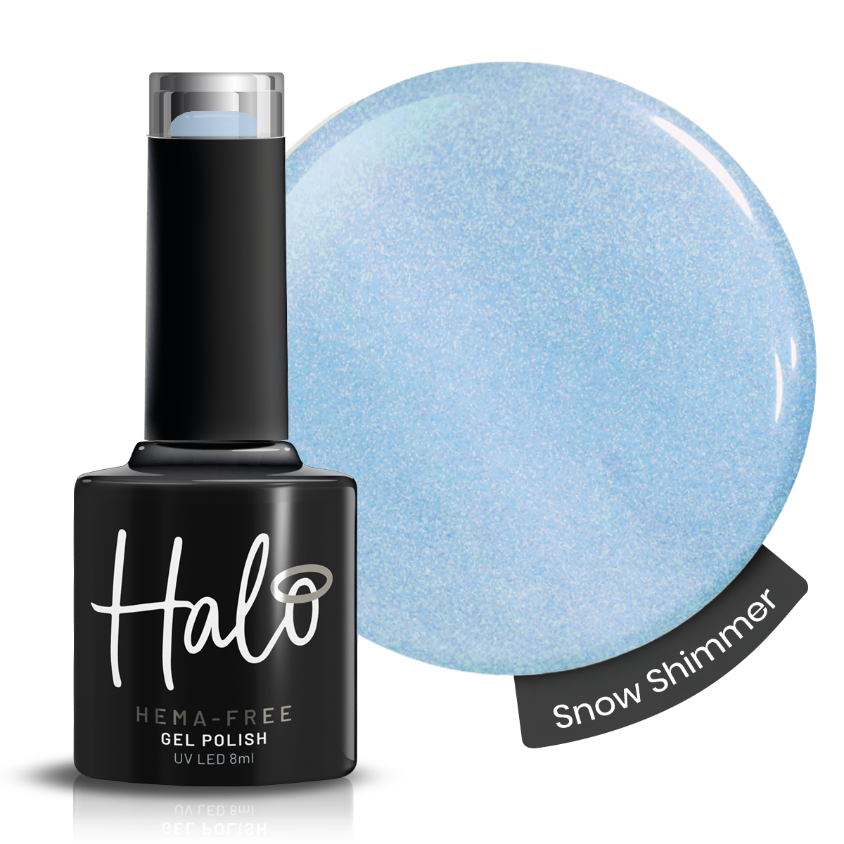 Halo Gel Polish 8ml - Snow Shimmer – product image at Galaxy Nails