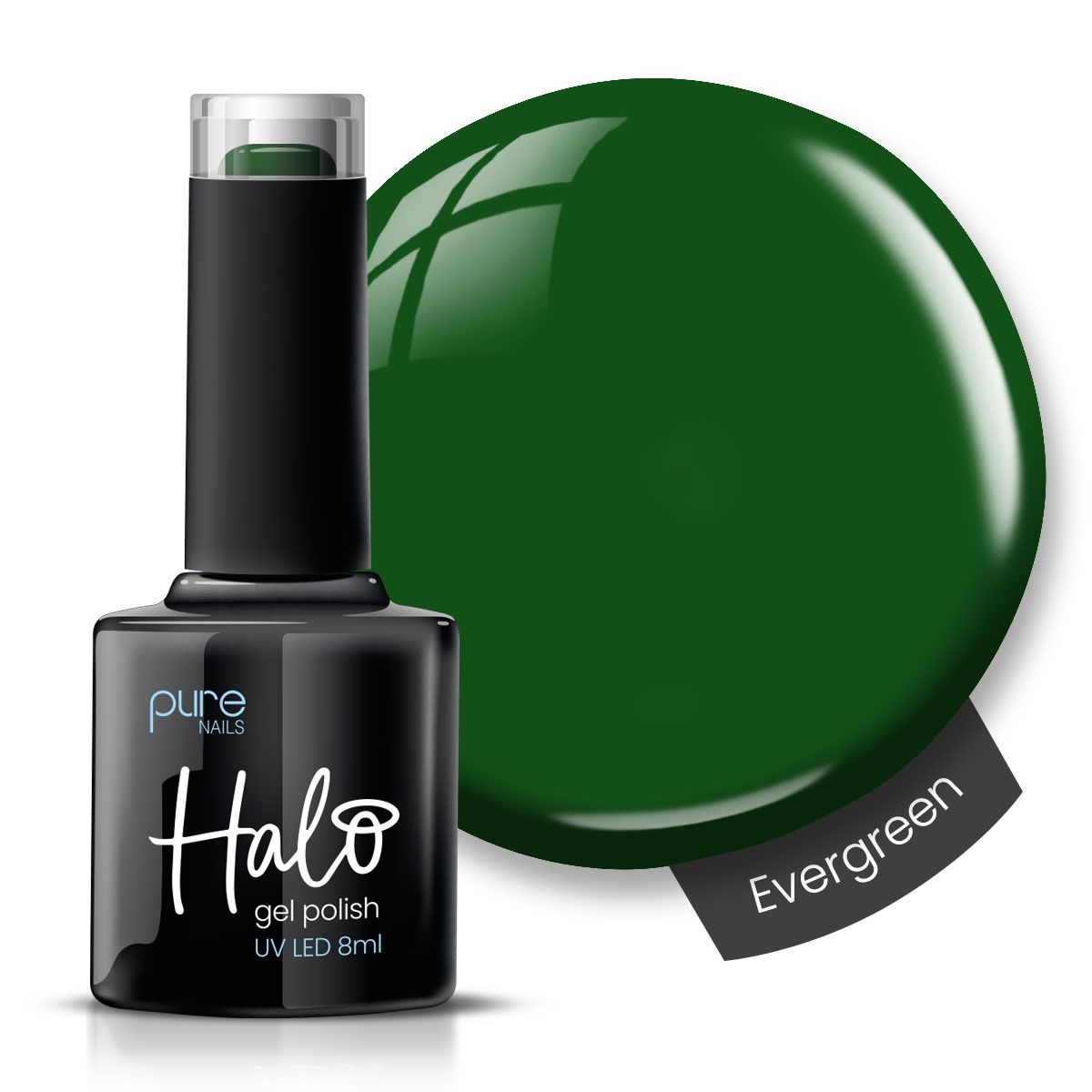 Halo Gel Polish 8ml - Evergreen – product image at Galaxy Nails