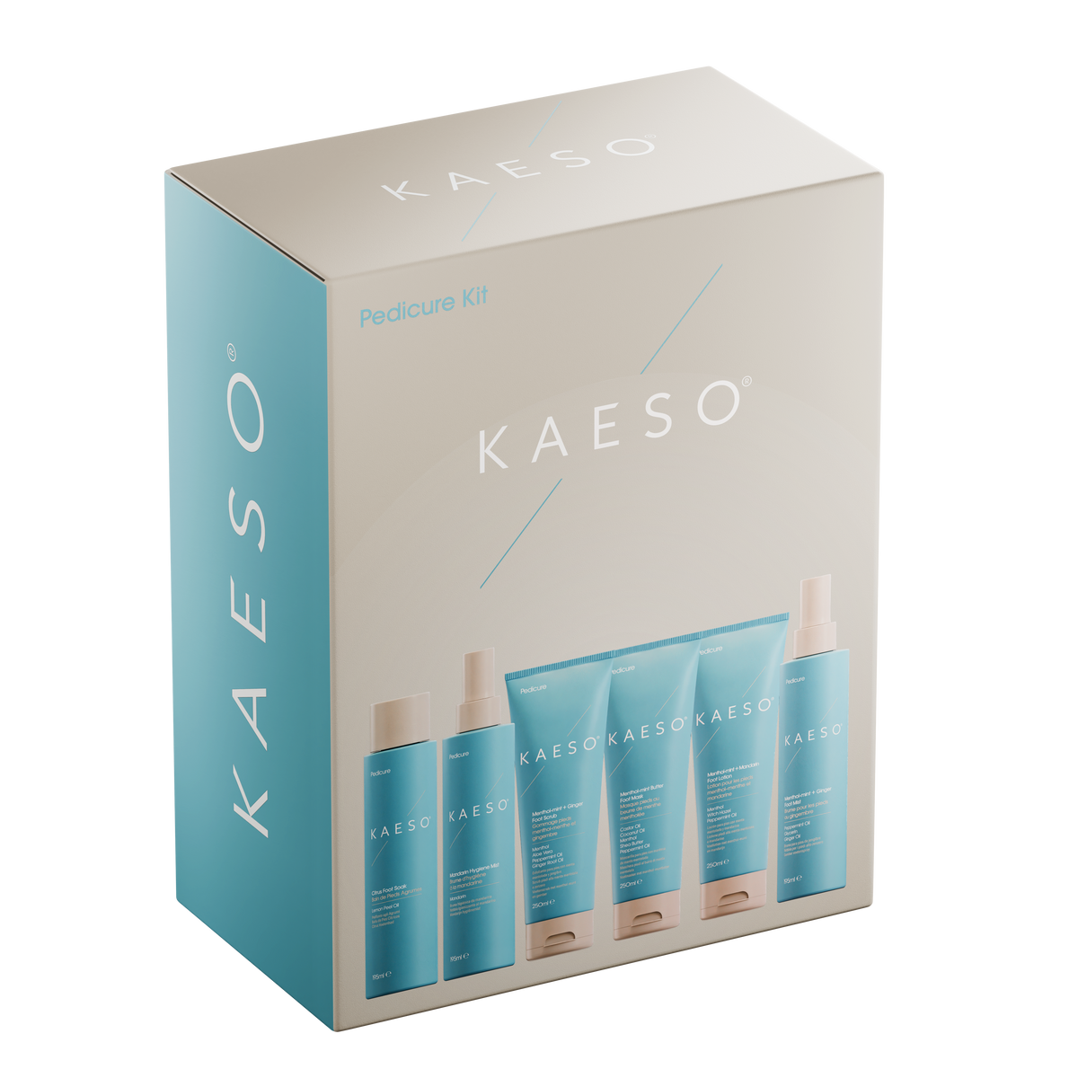 Kaeso Foot Care Kit With Mandarin And Peppermint 6 Piece Gift Set