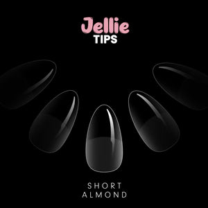 Halo Jellie Nail Tips Short Almond – product image at Galaxy Nails