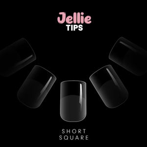 Halo Jellie Nail Tips Short Square – product image at Galaxy Nails