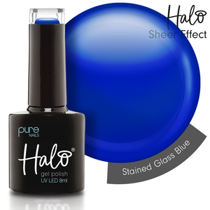 Halo Gel Polish 8ml - Stained Glass Blue (HEMA Free) – product image at Galaxy Nails