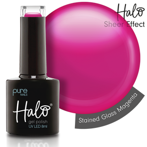 Halo Gel Polish 8ml - Stained Glass Magenta (HEMA Free) – product image at Galaxy Nails
