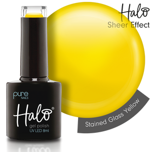 Halo Gel Polish 8ml - Stained Glass Yellow (HEMA Free) – product image at Galaxy Nails