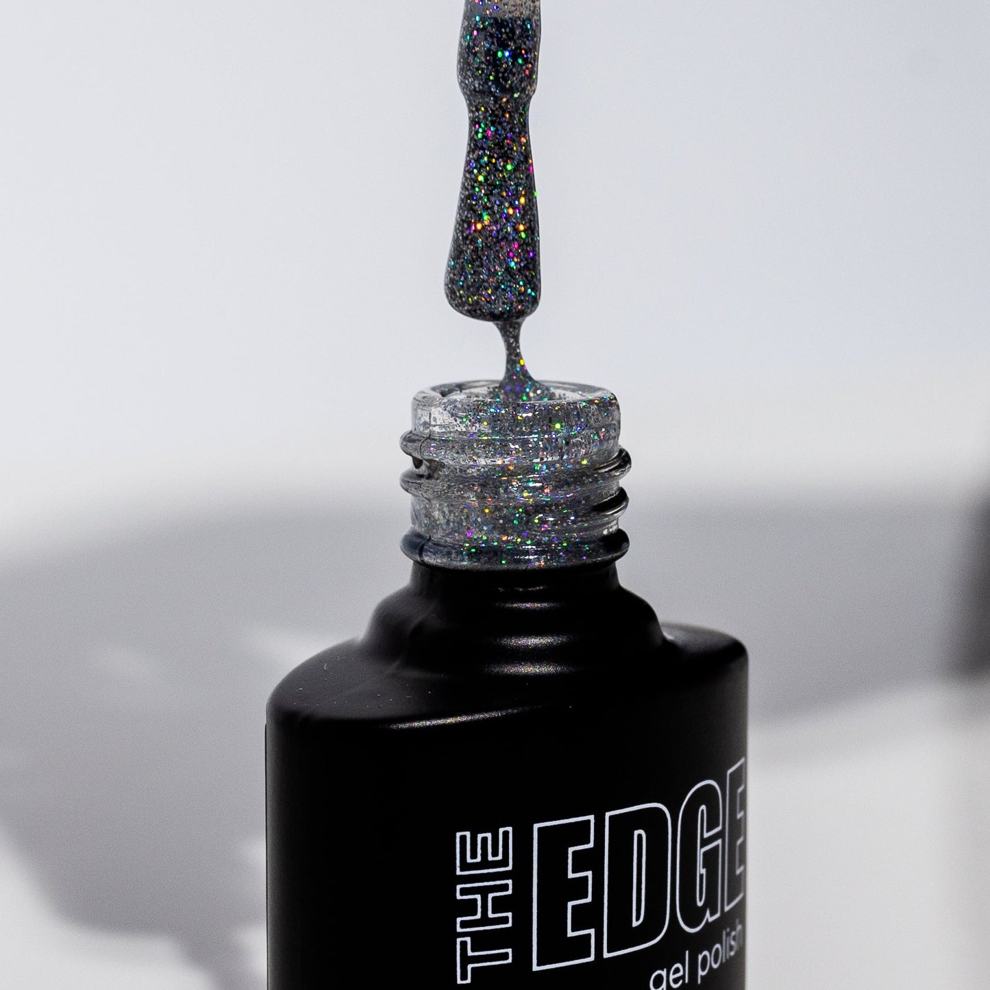 The  Edge Silver Glitter Gel Polish