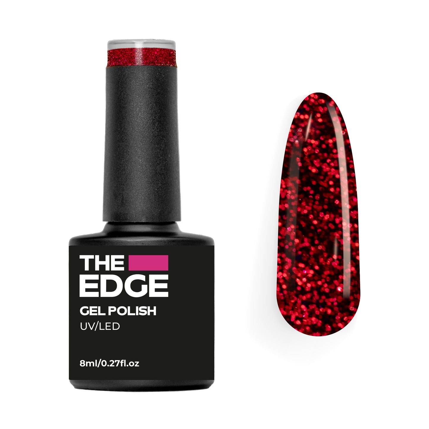 The  Edge Berry Glitter Gel Polish