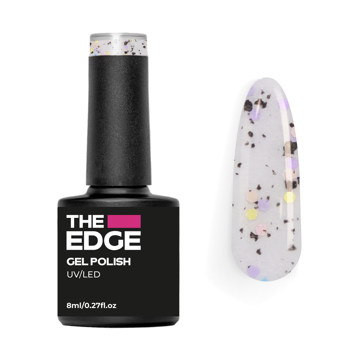 The Edge Confetti Top Coat FX Gel Polish – product image at Galaxy Nails