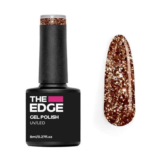 The  Edge Gold Glitter Gel Polish