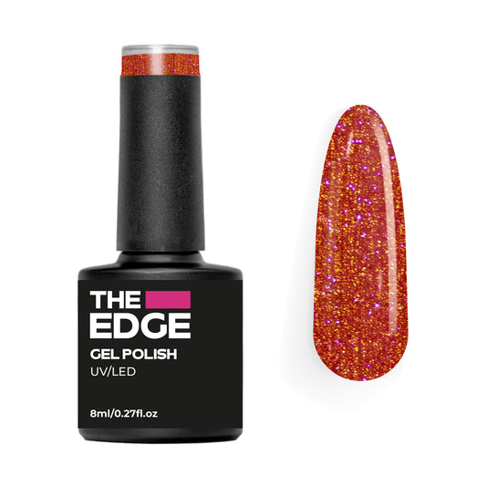 The  Edge Metallic Orange FX Gel Polish