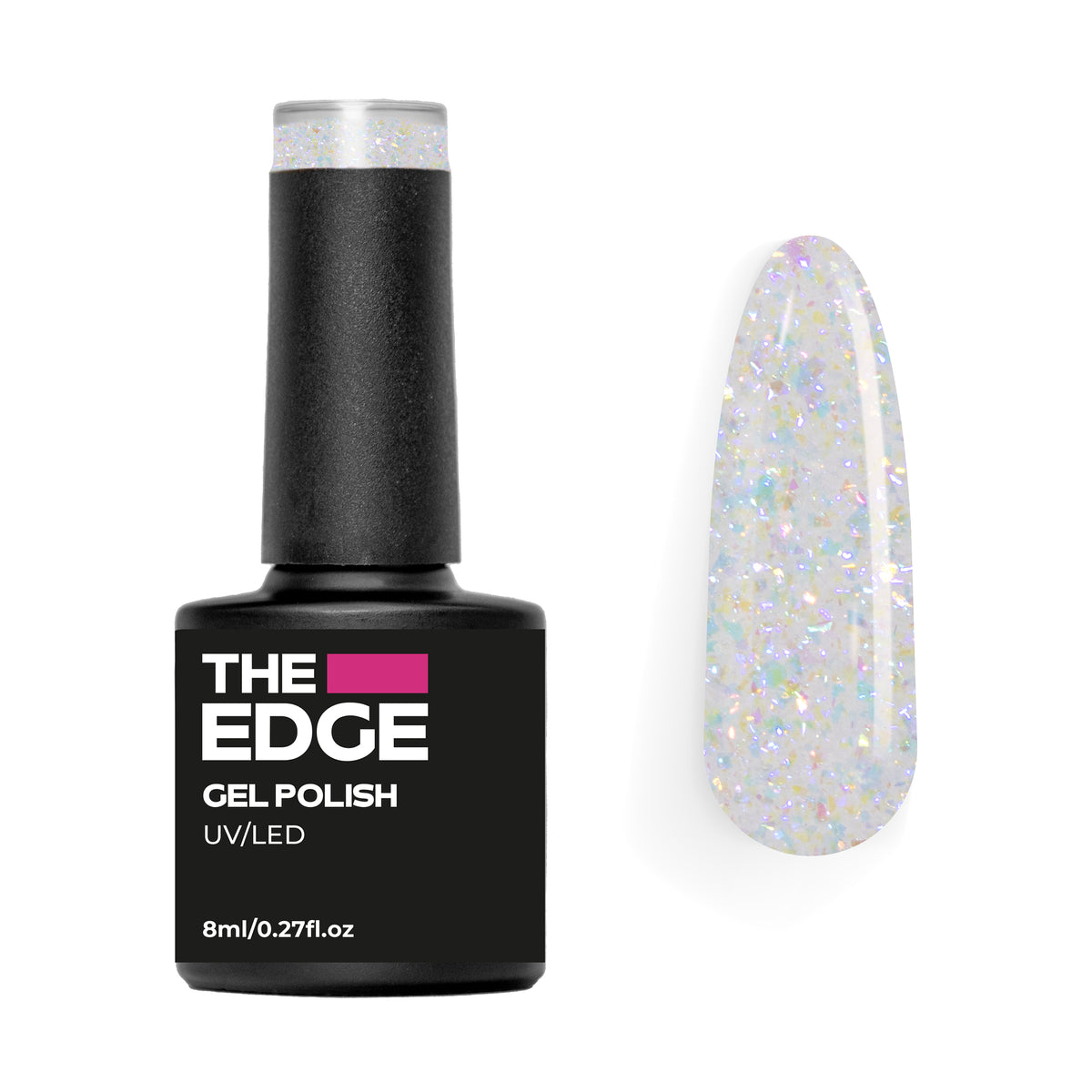 The Edge Rainbow flake Top Coat FX Gel Polish – product image at Galaxy Nails