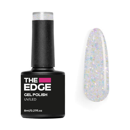 The Edge Rainbow flake Top Coat FX Gel Polish