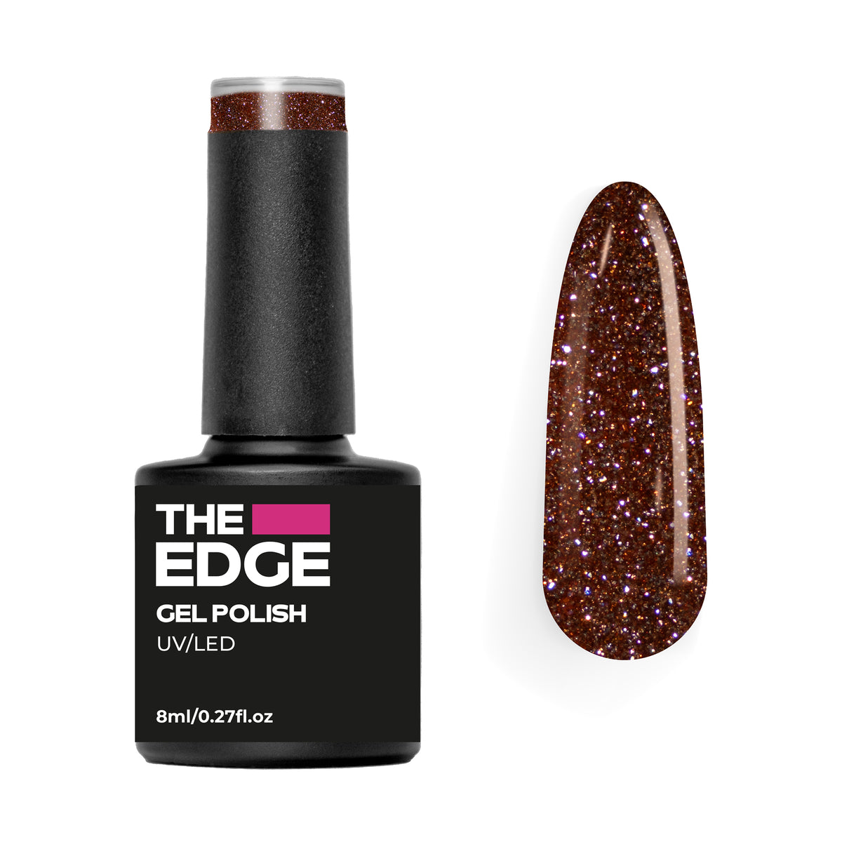 The Edge Reflective Copper FX Gel Polish – product image at Galaxy Nails