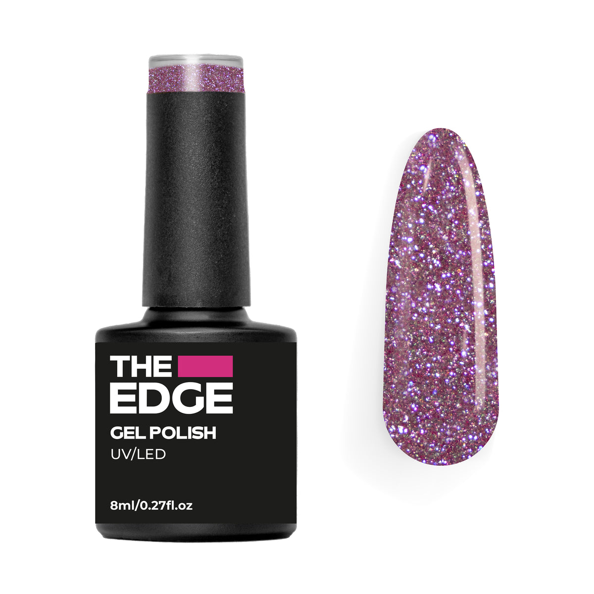 The Edge Reflective Pink FX Gel Polish – product image at Galaxy Nails