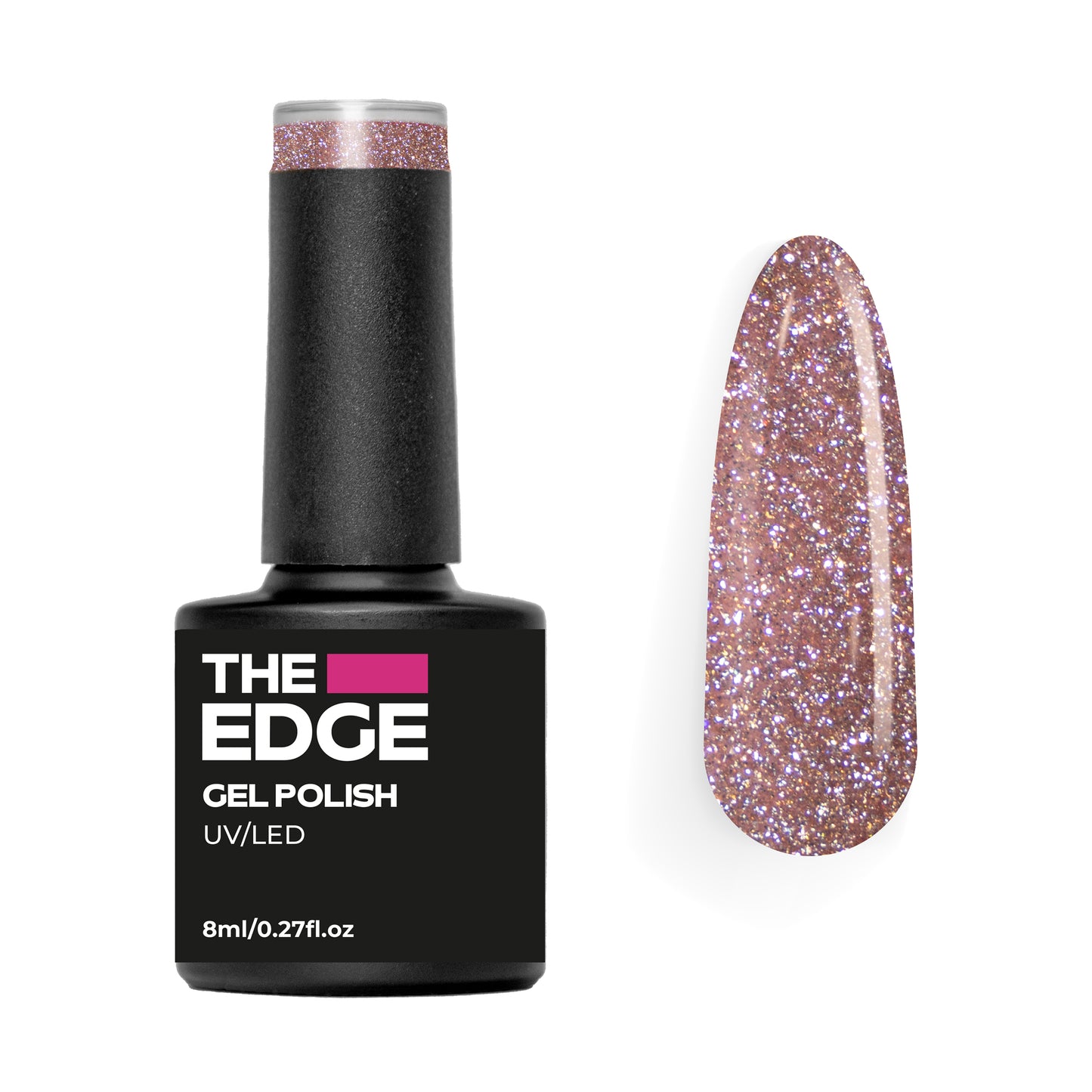 The Edge Reflective Rose Gold FX Gel Polish