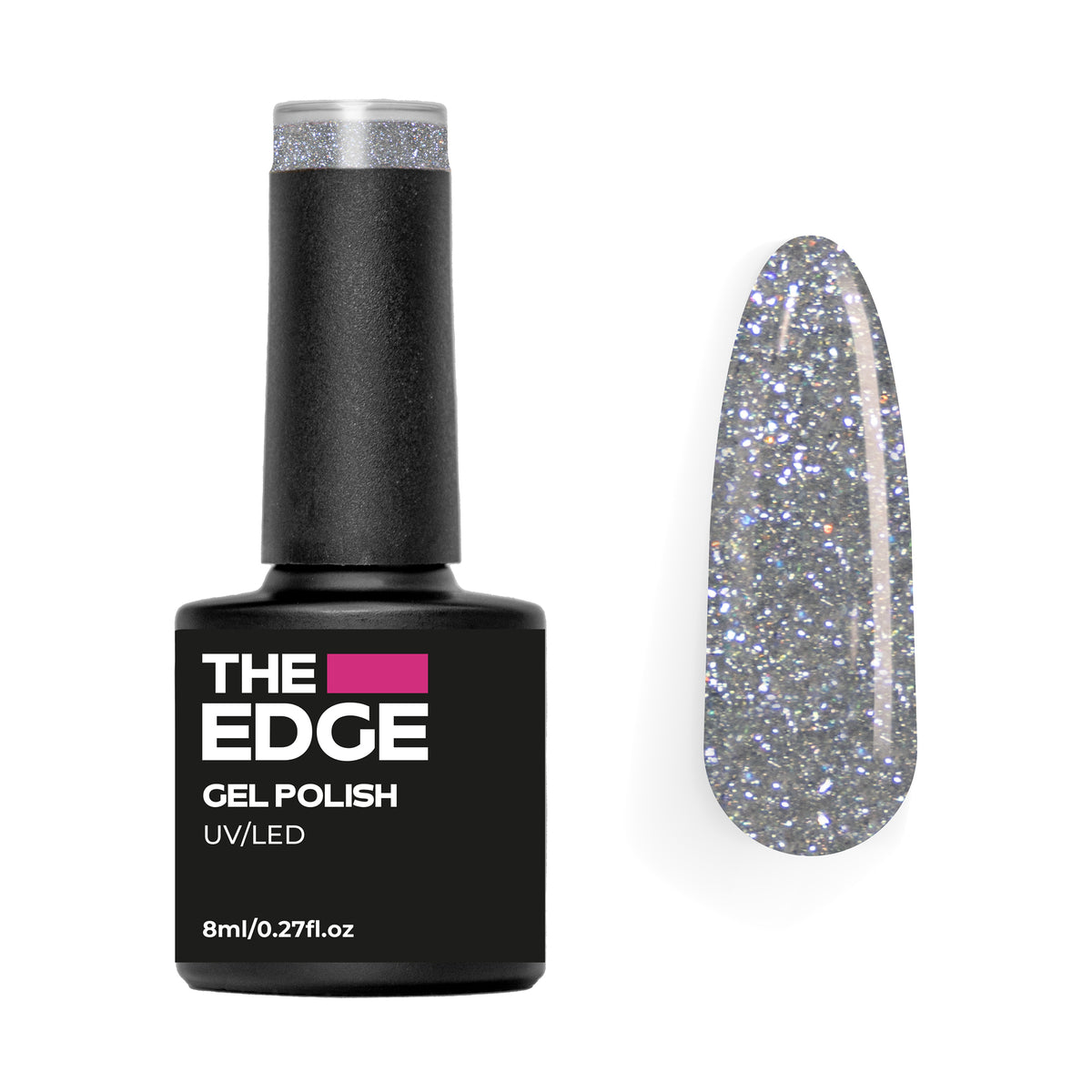 The Edge Reflective Silver FX Gel Polish – product image at Galaxy Nails