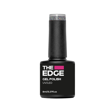 The  Edge Silver Glitter Gel Polish