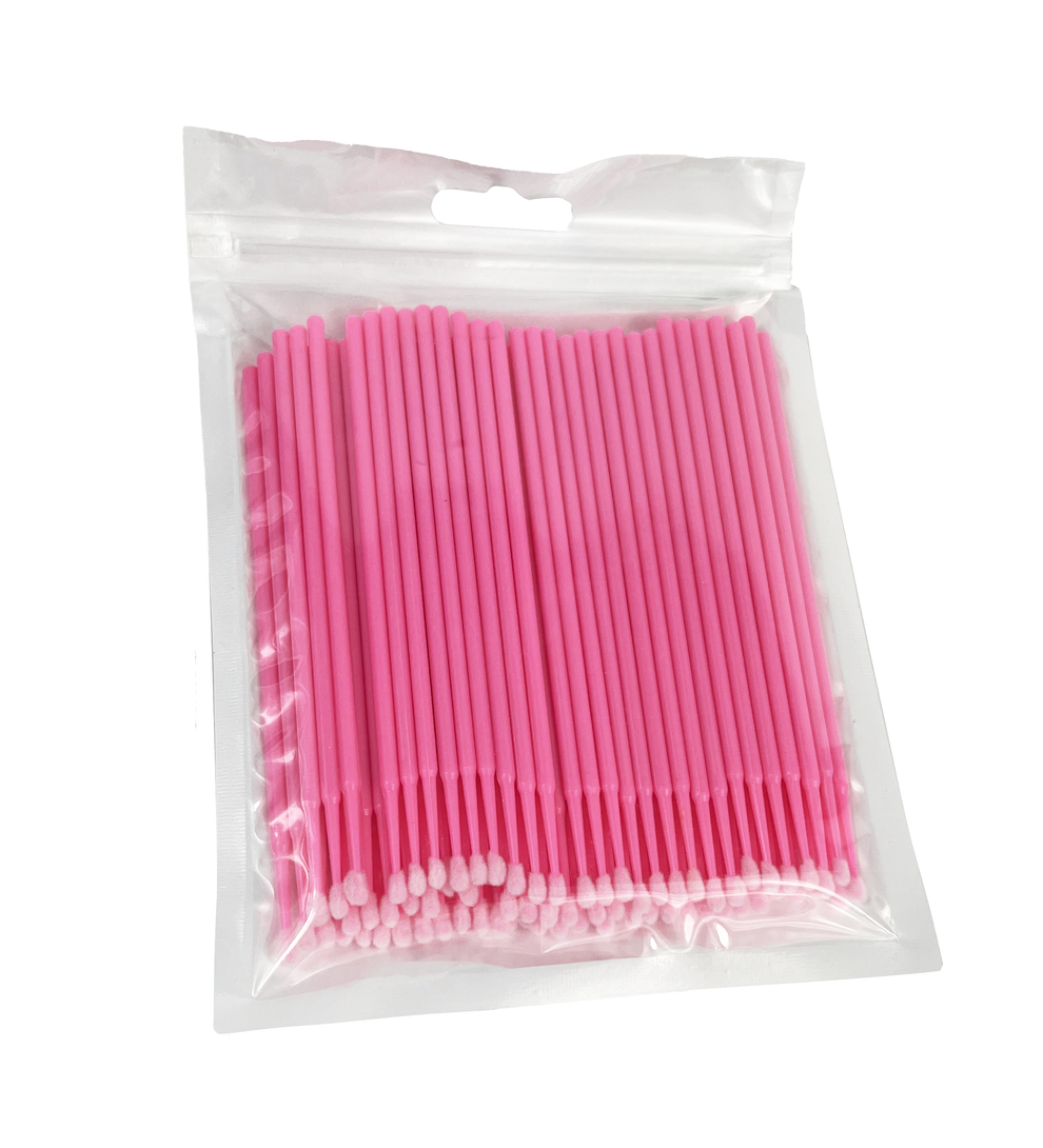 Pink Microbrushes - Pack 100 – product image at Galaxy Nails