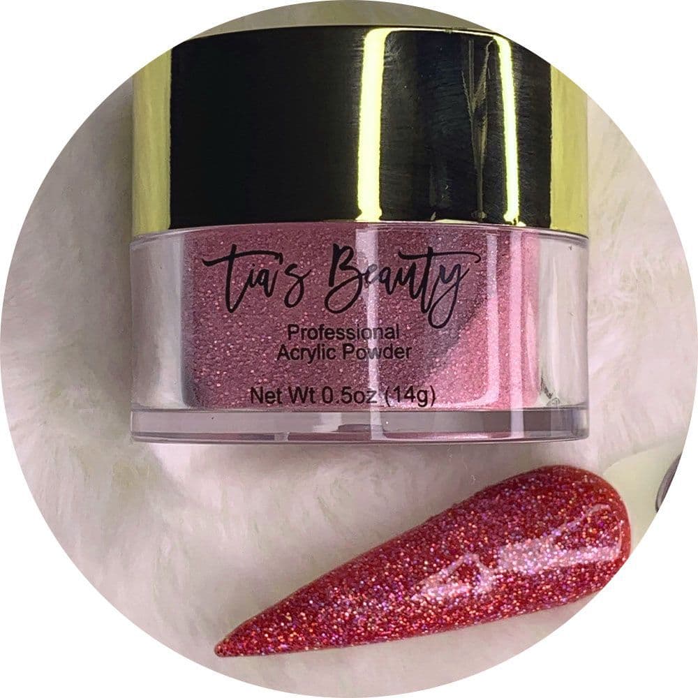 Blushing Rose - Glitter Acrylic – product image at Galaxy Nails