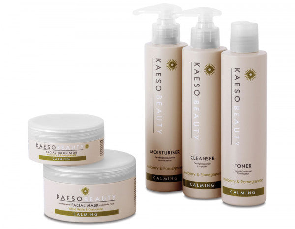 Kaeso Beauty Calming Facial Kit - cleanser toner moisturiser sensitive skin