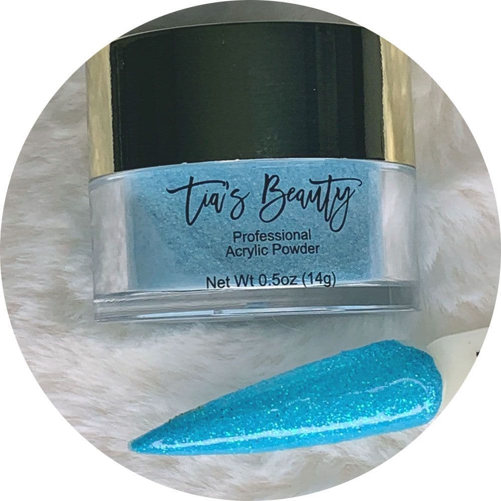 Cerulean Glaze - Glitter Acrylic – product image at Galaxy Nails