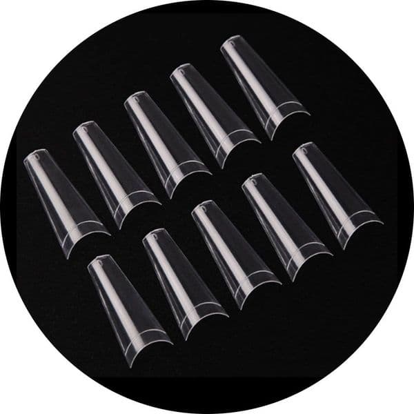 Tia's Beauty Clear Coffin Nail Tips - 500 – product image at Galaxy Nails