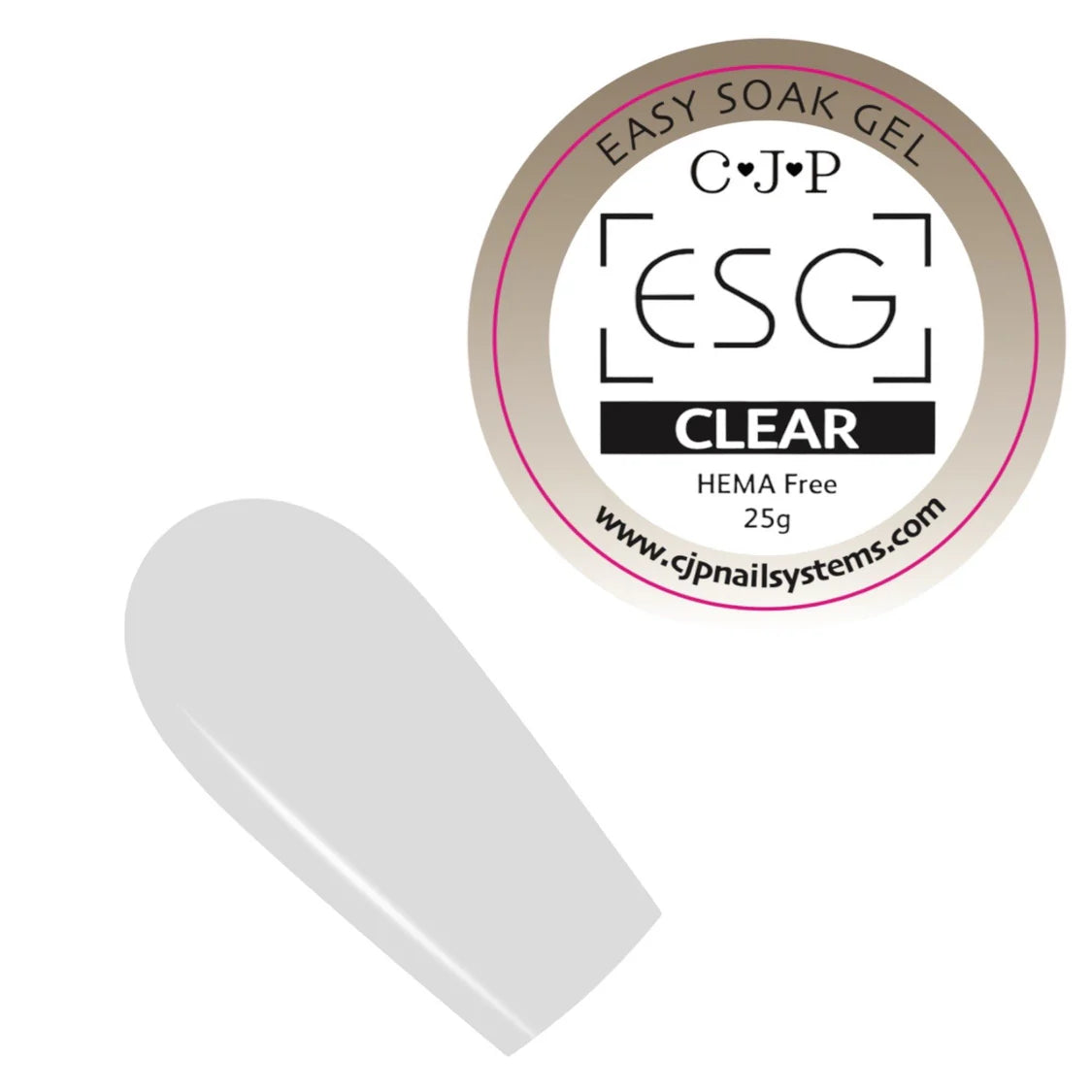 CJP Clear ESG 25g Pot – product image at Galaxy Nails