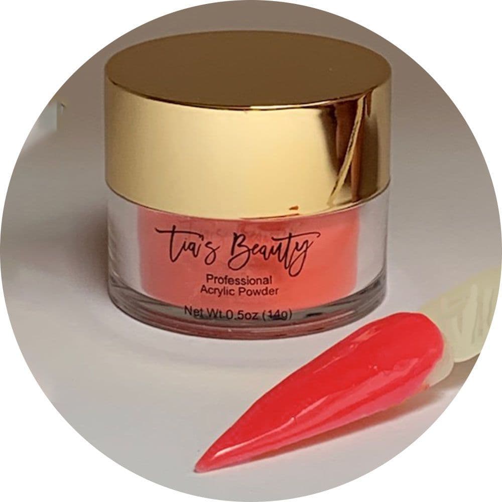 Coral Red - Coloured Acrylic – product image at Galaxy Nails