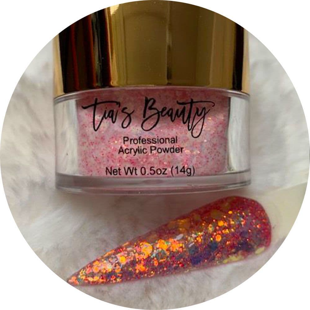 Fire Opal - Glitter Acrylic – product image at Galaxy Nails