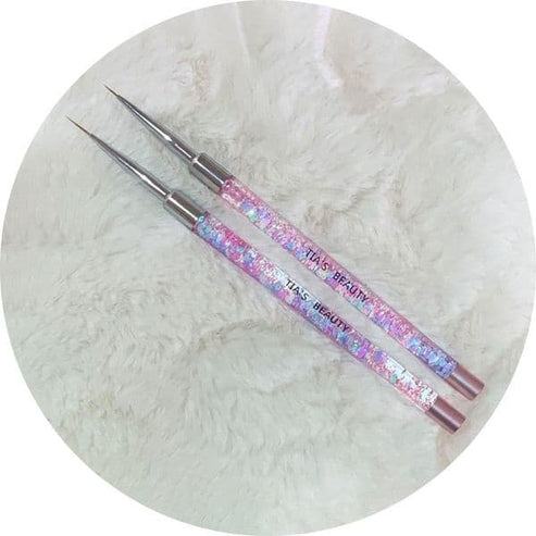 Tia's Beauty Glitter Handle Detailer/Striping Brush - 7mm or 11mm – product image at Galaxy Nails