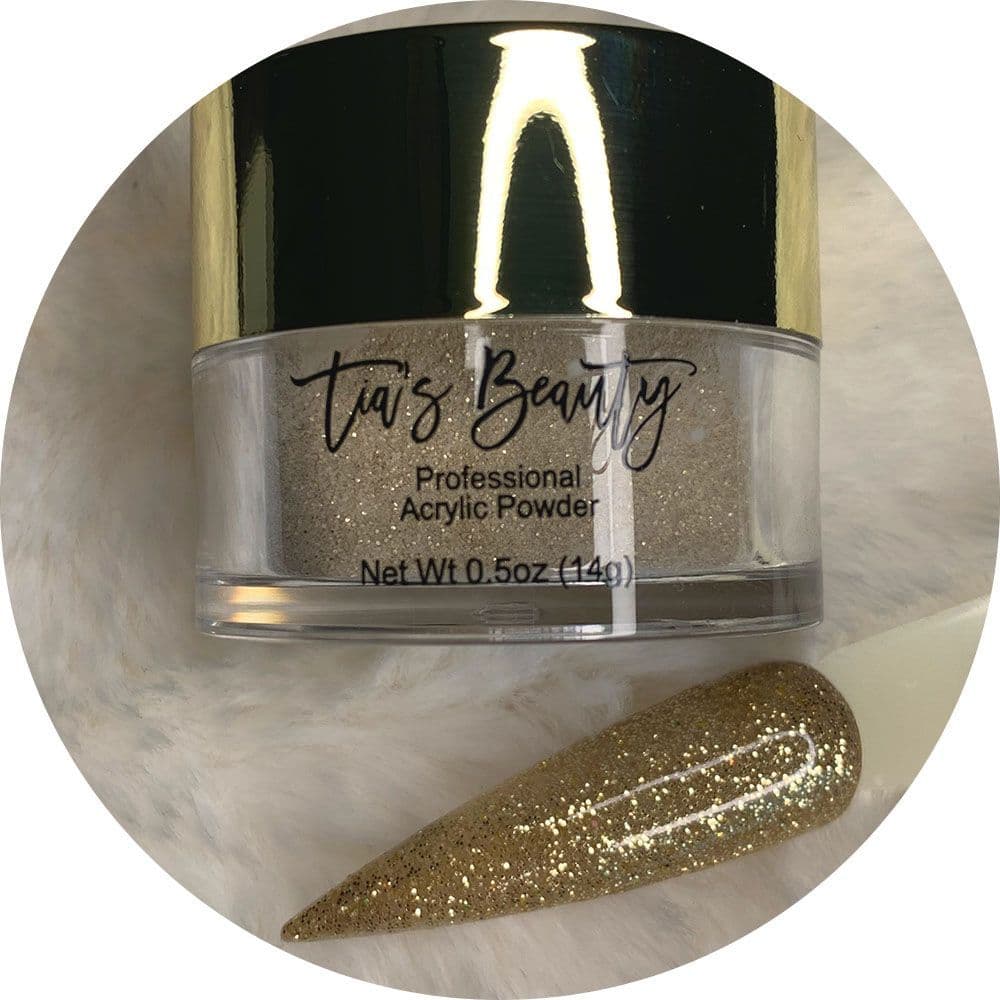 Glittering Gold - Glitter Acrylic – product image at Galaxy Nails