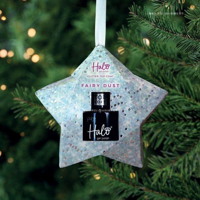 Halo Fairy Dust Hema Free Gel Polish Glitter Top coat 8ml – product image at Galaxy Nails
