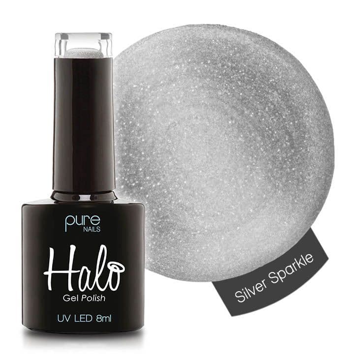 Halo Gel Polish 8ml - Silver Sparkle