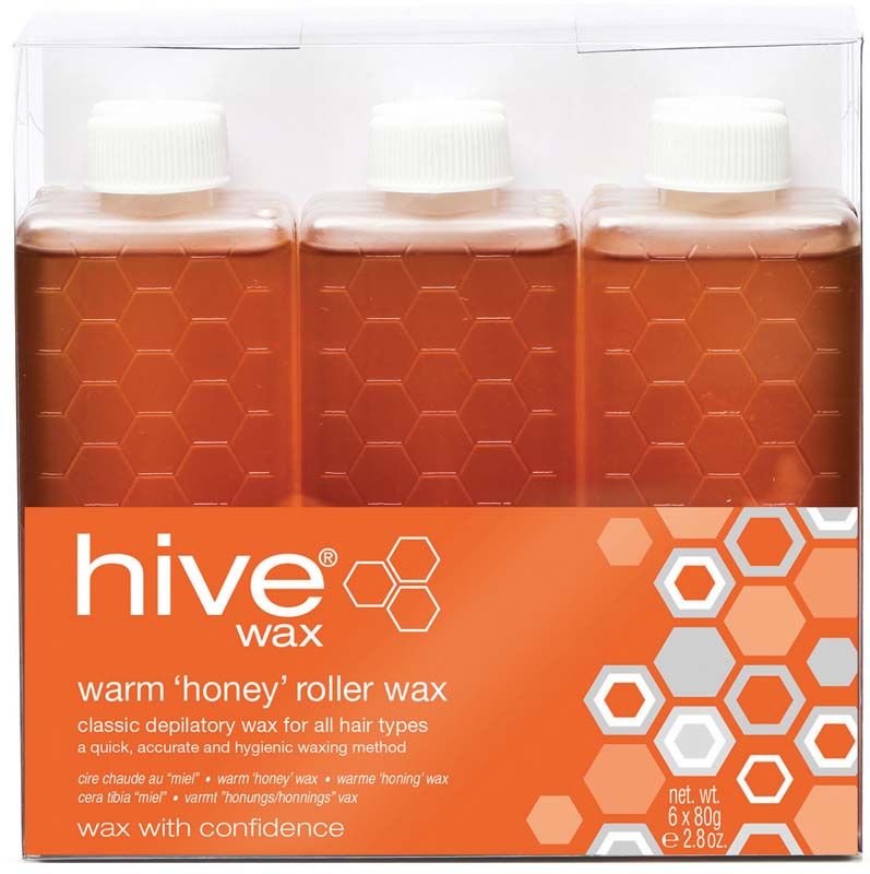Warm Honey Wax for rollers by Hive x 6 - 80g – product image at Galaxy Nails