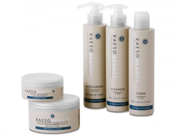 Kaeso Beauty Hydrating Facial Kit cleanser toner moisturiser normal / dry skin