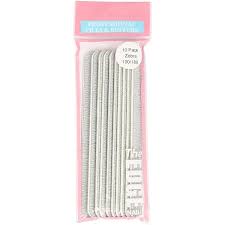 Edge Zebra Straight Nail Files 100/180 grit - Pack 10