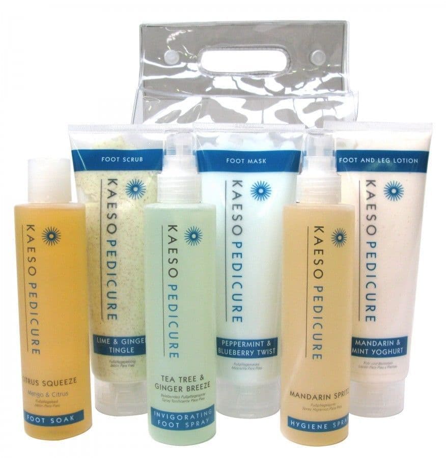Kaeso Beauty Pedicure Kit Set - foot spray soak lotion scrub mask feet heel dry – product image at Galaxy Nails