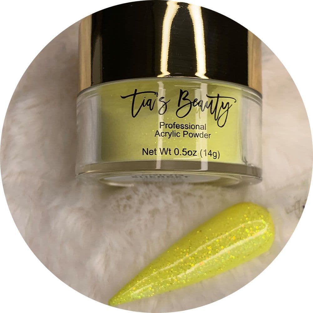 Lemon Sherbet - Glitter Acrylic – product image at Galaxy Nails