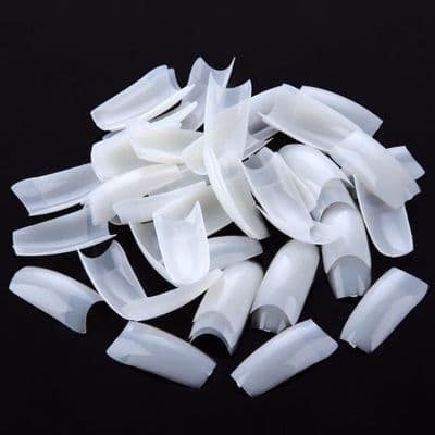 Tia's Beauty Natural Half Well Nail Tips - 500 – product image at Galaxy Nails