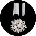 Tia's Beauty Natural Square Pre-pinched Nail Tips - 500 – product image at Galaxy Nails