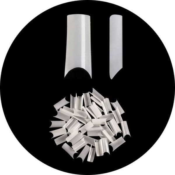 Tia's Beauty Natural Square Pre-pinched Nail Tips - 500 – product image at Galaxy Nails